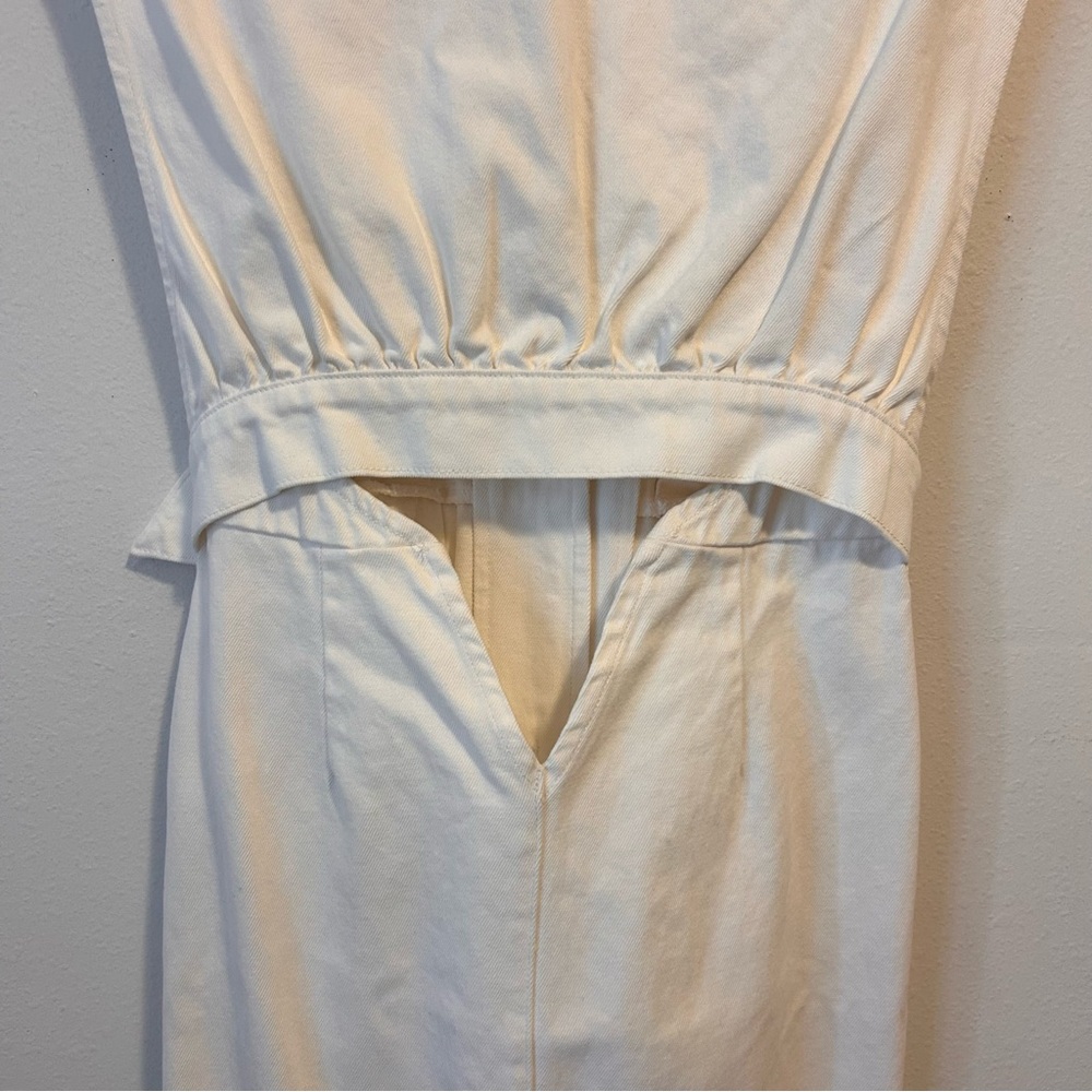 ASOS 8 Women’s Cream Button-Down Maxi Belted Dress - Picture 9 of 11